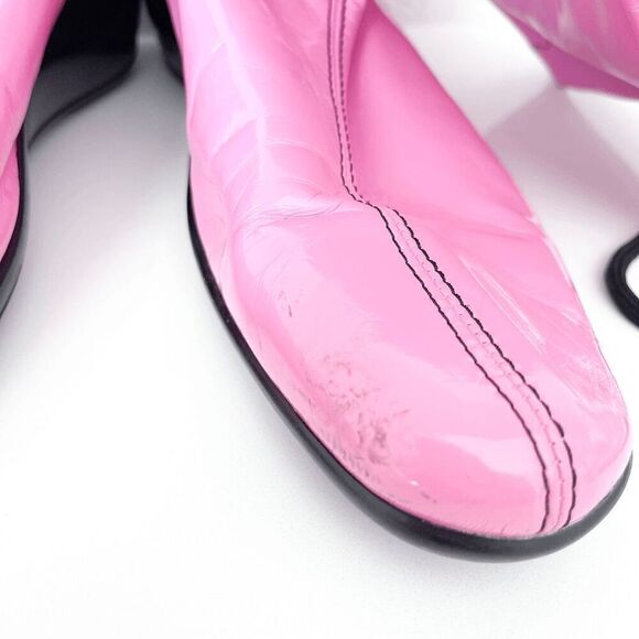Marc Modavi Womens Patent Leather Knee High Rain Boots Shoes Pink Size 40 - Picture 5 of 11